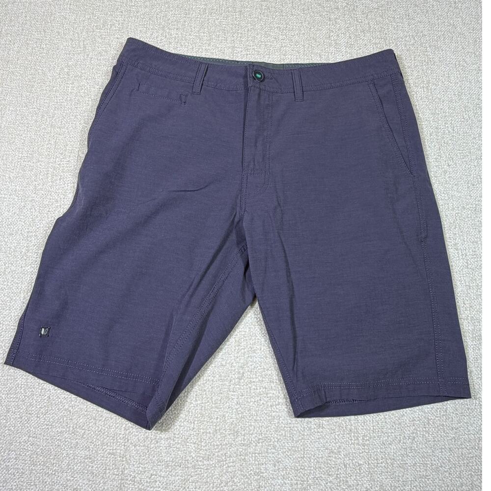 Linksoul Men 33 Gray Flat Front Shorts Stretch Golf Casual Performance Wear Pro